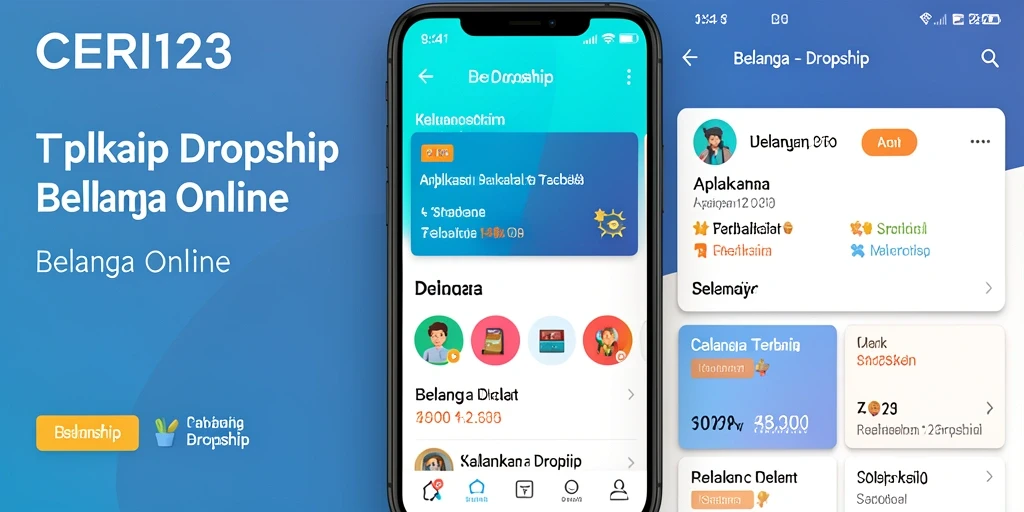 Tampilan antarmuka aplikasi CERI123 untuk pengelolaan Dropship yang efisien.