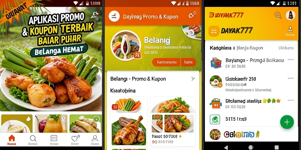 Tampilan antarmuka aplikasi DAYAK777 yang menarik dan user-friendly.