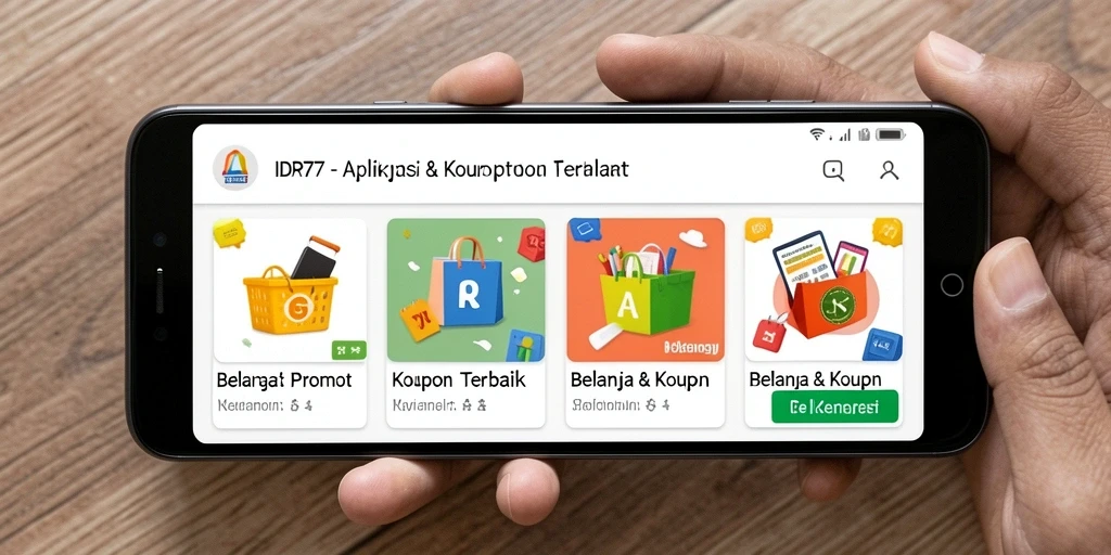 Tampilan antarmuka IDR77 yang sederhana dan menarik.