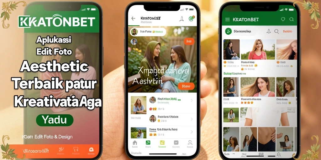 Antarmuka KRATONBET yang menarik dan mudah digunakan untuk Edit Foto Aesthetic.