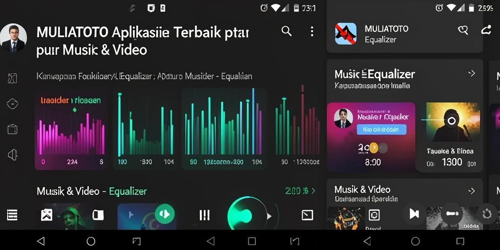 Antarmuka aplikasi MULIATOTO dengan fungsi Equalizer yang interaktif.