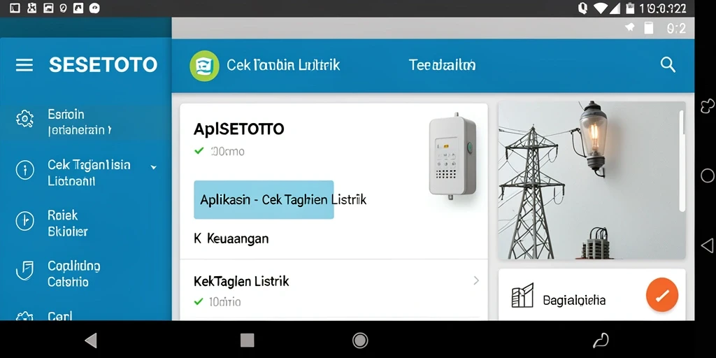 Antarmuka SESETOTO untuk cek tagihan listrik yang user-friendly.