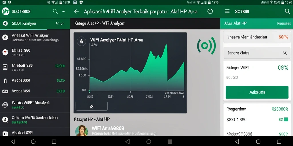 Antarmuka SLOT8808 menampilkan fungsi analisis jaringan WiFi dengan jelas.