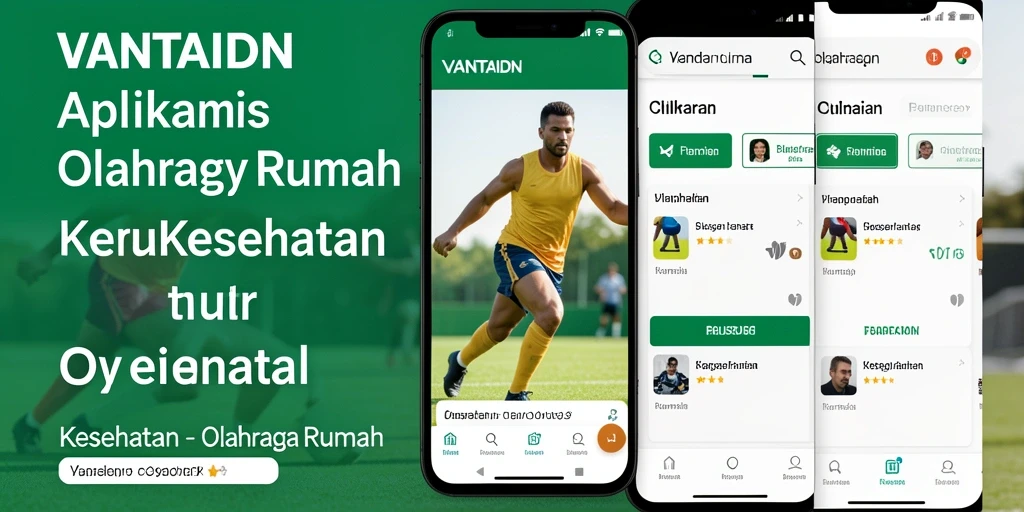 Antarmuka aplikasi VANTAIDN yang menarik dan fungsional untuk olahraga rumah.